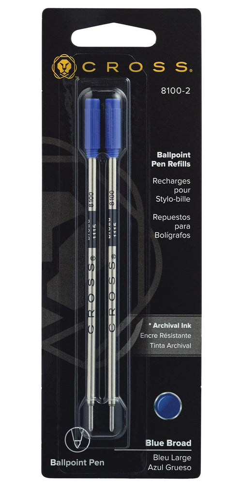 Ballpoint Pen Refill - Blue - Broad - Dual Pack