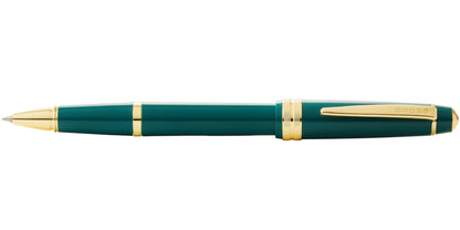 Bailey Light Polished Green Resin and Gold Tone Rollerball Pen
