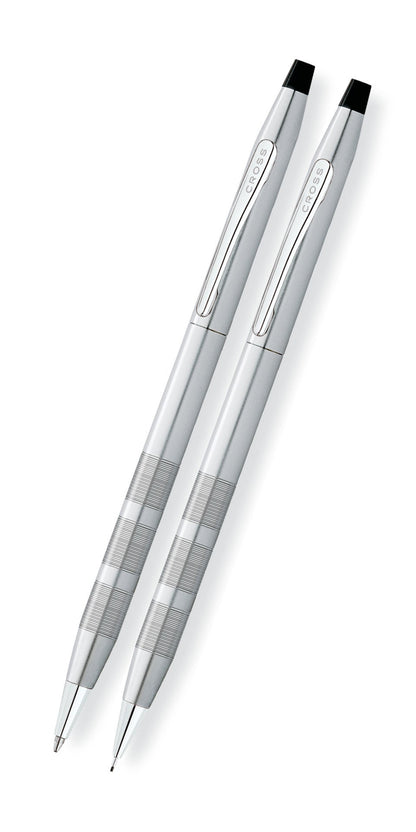 Classic Century Satin Chrome Ballpoint Pen & 0.7MM Pencil Set