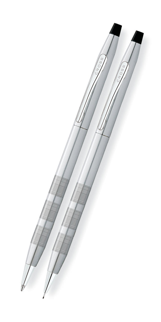 Classic Century Satin Chrome Ballpoint Pen & 0.7MM Pencil Set