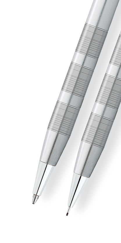 Classic Century Satin Chrome Ballpoint Pen & 0.7MM Pencil Set